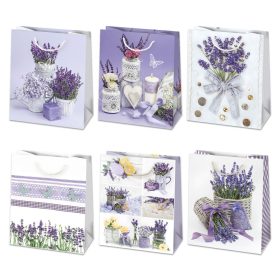   Levendula Bunch papír ajándéktasak, ajándékzacskó 19x23x10,5 cm
