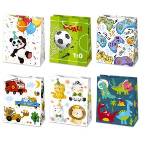   Party Boyish papír ajándéktasak, ajándékzacskó 19x23x10,5 cm