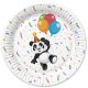 Állatos Funny Panda papírtányér 8 db-os 22,7 cm