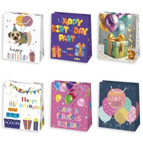   Happy Birthday Fabulous papír ajándéktasak, ajándékzacskó 19x23x10,5 cm