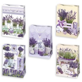   Levendula Butterfly papír ajándéktasak, ajándékzacskó 29x40x12 cm