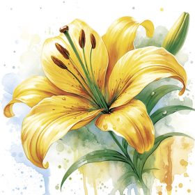 Virág Yellow Lily szalvéta 20 db-os 33x33 cm