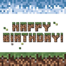 Happy Birthday Pixel Block szalvéta 20 db-os 33x33 cm