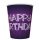 Happy Birthday Neon Cake papír pohár 8 db-os 250 ml