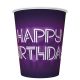 Happy Birthday Neon Cake papír pohár 8 db-os 250 ml