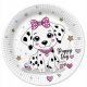Állatos Charming Puppy papírtányér 8 db-os 18 cm