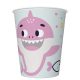 Happy Birthday Pink Shark papír pohár 8 db-os 250 ml