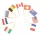 Zászlós Countries díszítő pálca 24 db-os