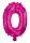 Rózsaszín Hot Pink 0-ás szám fólia lufi 95 cm