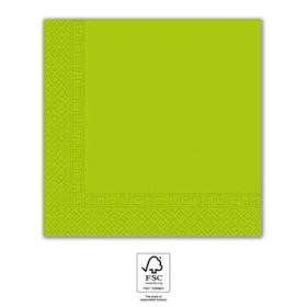 Zöld Unicolour Light Green szalvéta 20 db-os 33x33 cm FSC