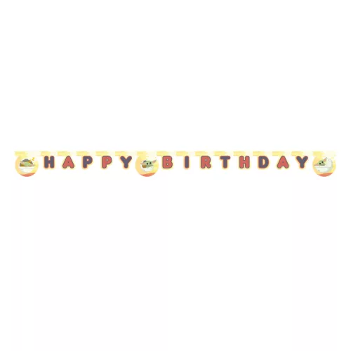 Star Wars The Mandalorian Happy Birthday felirat FSC 2 m