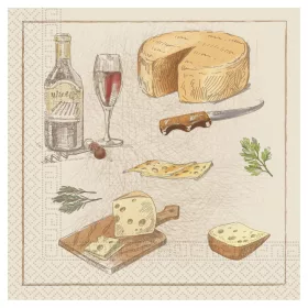 Kóstoló Gourmet Cheese szalvéta 20 db-os 33x33 cm FSC