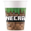 Minecraft Green papír pohár 8 db-os 200 ml FSC
