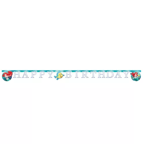 Disney Hercegnők, Ariel Curious Happy Birthday felirat FSC 2 m
