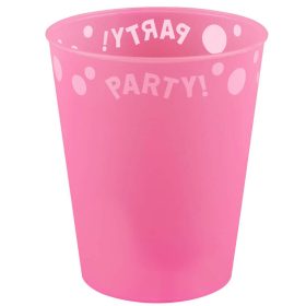 Pink, Rózsaszín micro prémium műanyag pohár 250 ml