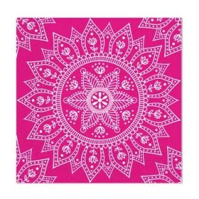 Mandala Fuchsia White szalvéta 20 db-os, 33x33 cm FSC