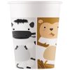 Állatos Zoo papír pohár 8 db-os 200 ml FSC