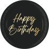 Happy Birthday Elegant papírtányér 8 db-os 23 cm FSC
