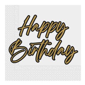 Happy Birthday Elegant szalvéta 20 db-os 33x33 cm FSC