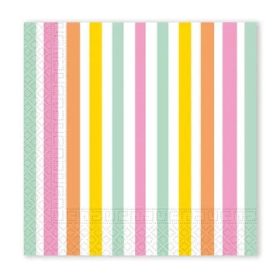 Színes Pastel Stripes szalvéta 20 db-os 33x33 cm FSC