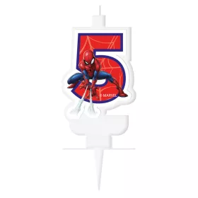 Pókember Marvel 5-ös tortagyertya, számgyertya