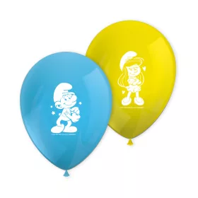 Hupikék törpikék Joyful léggömb, lufi 8 db-os
