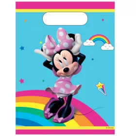   Disney Minnie Makes Me Smile műanyag ajándéktasak, ajándékzacskó 6 db-os