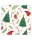 Karácsonyi Ornaments szalvéta 20 db-os 33x33 cm