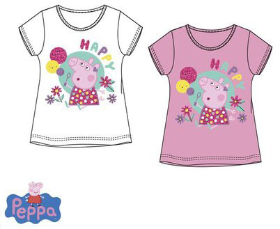Peppa malac Happy gyerek rövid póló, felső 3 - 6 év / 98 - 116 cm