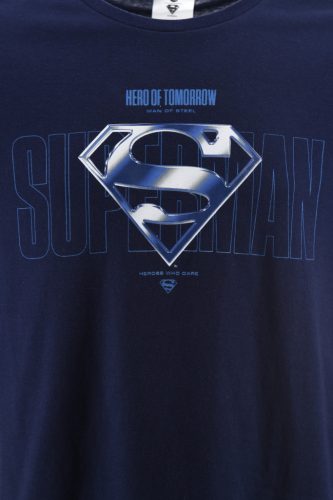 Superman Man of Steel férfi rövid póló, felső L