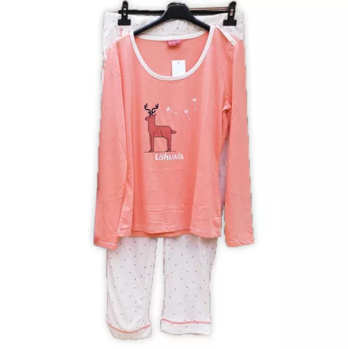 Ushuaia Szarvas Fawn női hosszú pizsama S-XXL