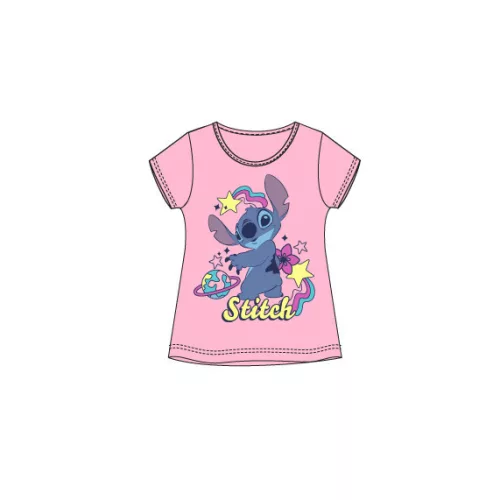 Disney Lilo és Stitch, A csillagkutya Pink gyerek rövid póló, felső 3 - 8 év / 98 - 128 cm