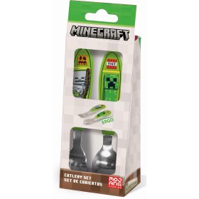 Minecraft Core fém ergo evőeszköz készlet - 2 darabos