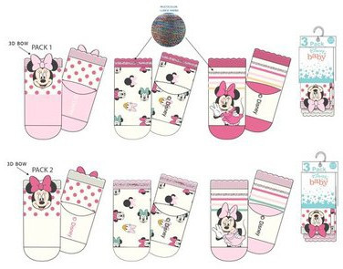 Disney Minnie Wink baba zokni 0-12 hó