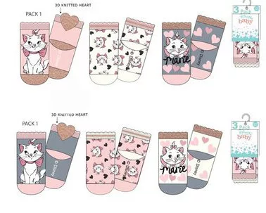 Disney Marie Hearts baba zokni 0-12 hó