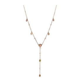 Victoria Rose gold színű színes köves nyaklánc