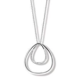 Victoria Ezüst színű fehér köves nyaklánc