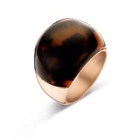 Victoria Rose gold színű barna mintás gyűrű