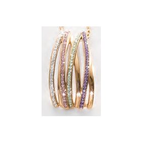 Victoria Rose gold színű színes köves medál