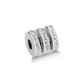 Victoria Ezüst színű fehér köves medál