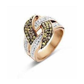 Victoria Rose gold színű színes köves gyűrű