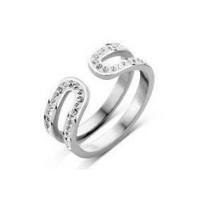 Victoria Ezüst színű fehér köves gyűrű