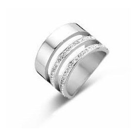 Victoria Ezüst színű fehér köves gyűrű