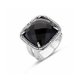 Victoria Ezüst színű fekete köves gyűrű