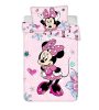 Disney Minnie Flowers gyerek, ovis ágyneműhuzat 100×135cm, 40×60 cm