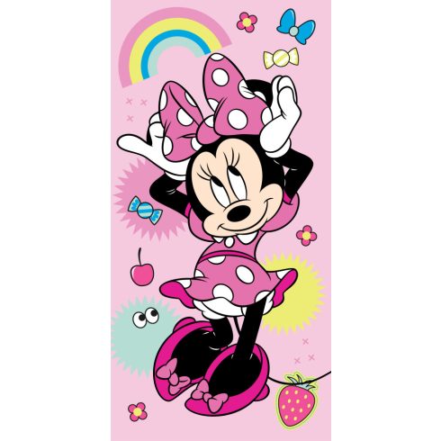 Disney Minnie Rainbow fürdőlepedő, strand törölköző  70x140cm