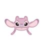 Disney Lilo és Stitch, A csillagkutya Angel Pink 3D formapárna, díszpárna 35 cm