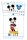 Disney Mickey Colors gyerek, ovis ágyneműhuzat 100×135cm, 40×60 cm