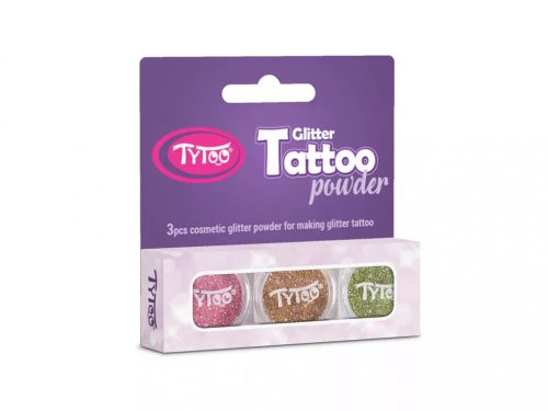 Csillámpor szett 3 x 2,5 ml Babarózsaszín, Pezsgő, Aranyzöld