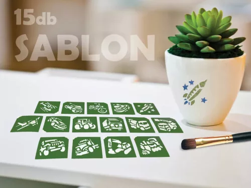 Járművek sablon szett 15db-os